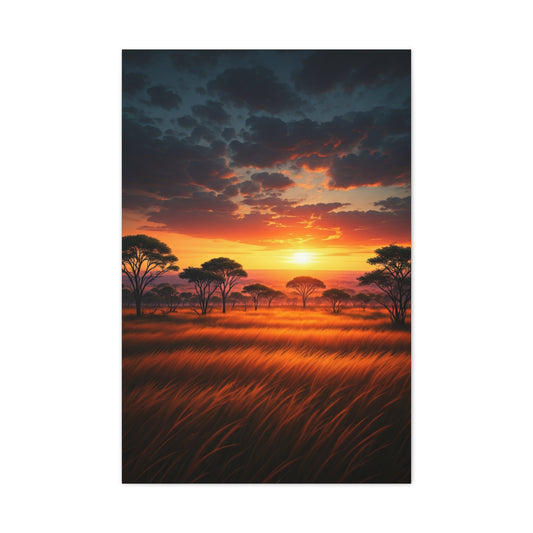 Firelight Savanna Evening Wall Art & Canvas Prints