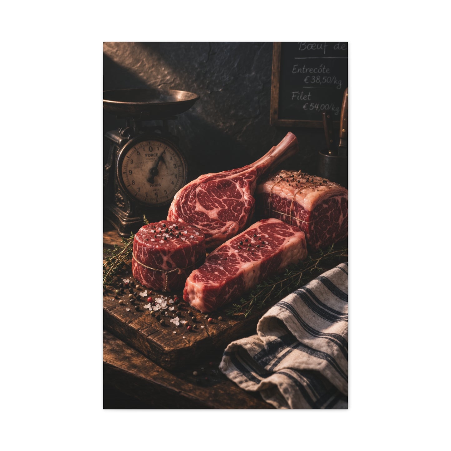 Premium Butcher Counter Steak Still Life Wall Art & Canvas Print