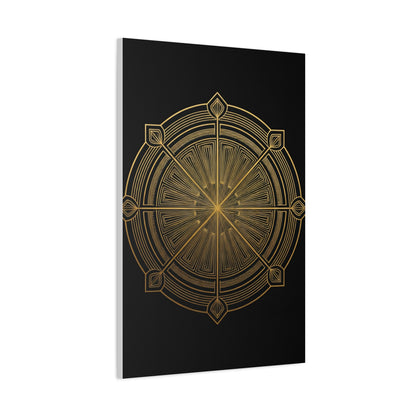 Golden Compass Deco Mandala Wall Art & Canvas Prints