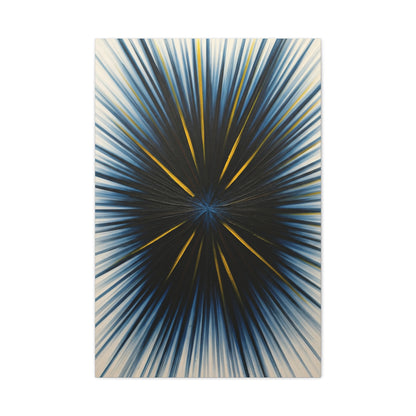 Radiating Blue and Gold Abstract Wall Art & Canvas Prints
