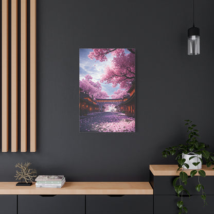 Cherry Blossom Street Wall Art & Canvas Print