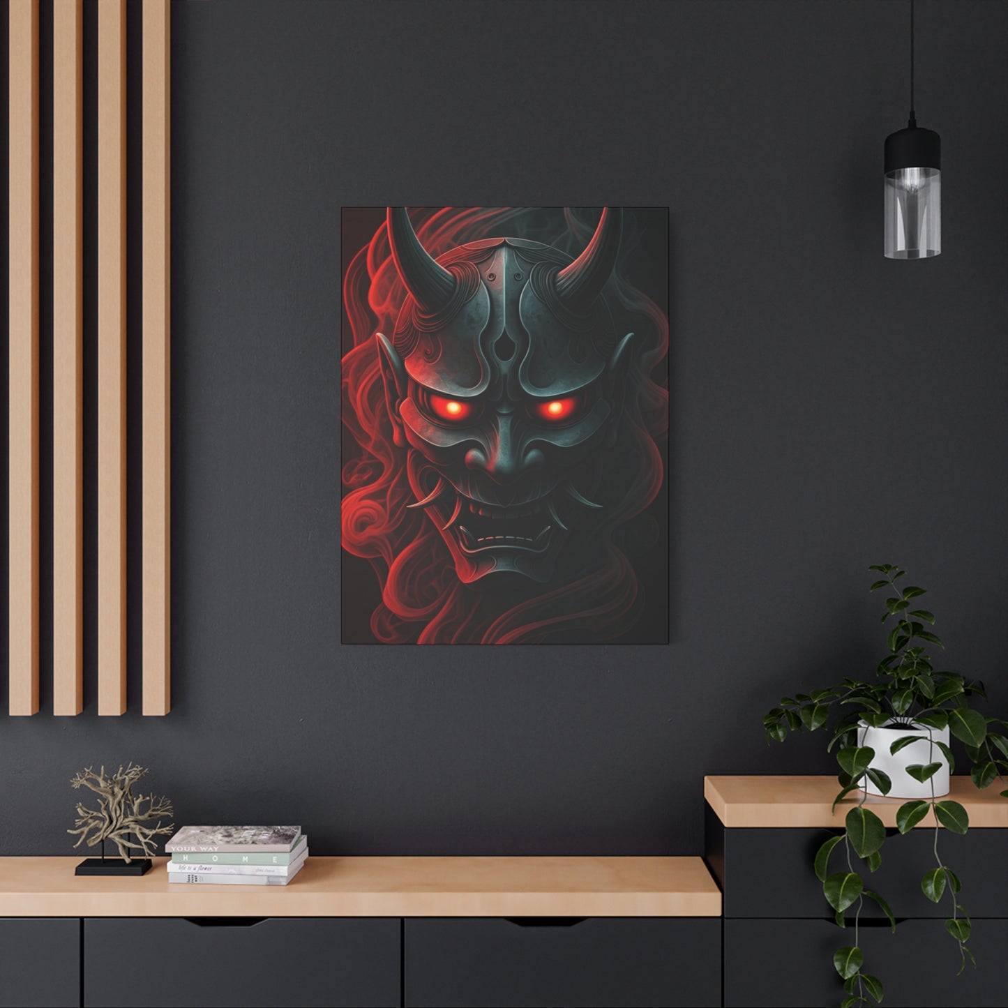 Dark Oni Mask Wall Art & Canvas Prints