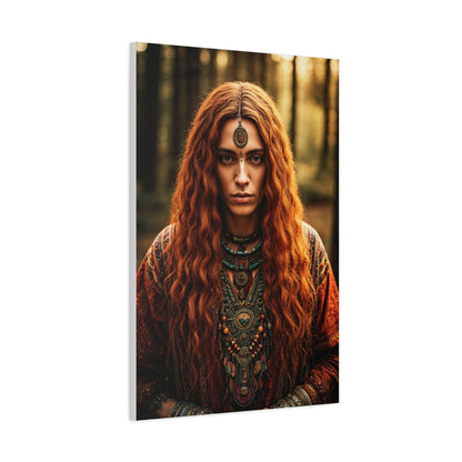 Forest Oracle with Copper Hair – Wall Art & Canvas Prints