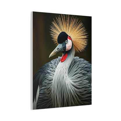 Regal Crowned Crane Portrait Wall Art & Canvas Prints