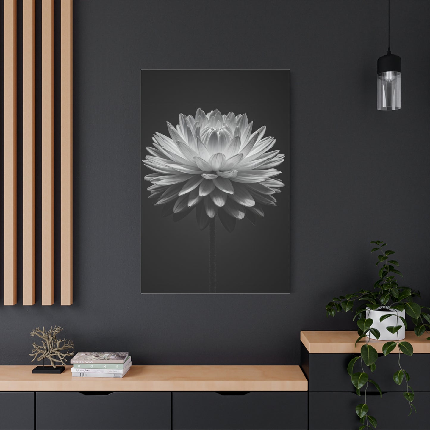 Symmetrical Dahlia Bloom Wall Art & Canvas Prints