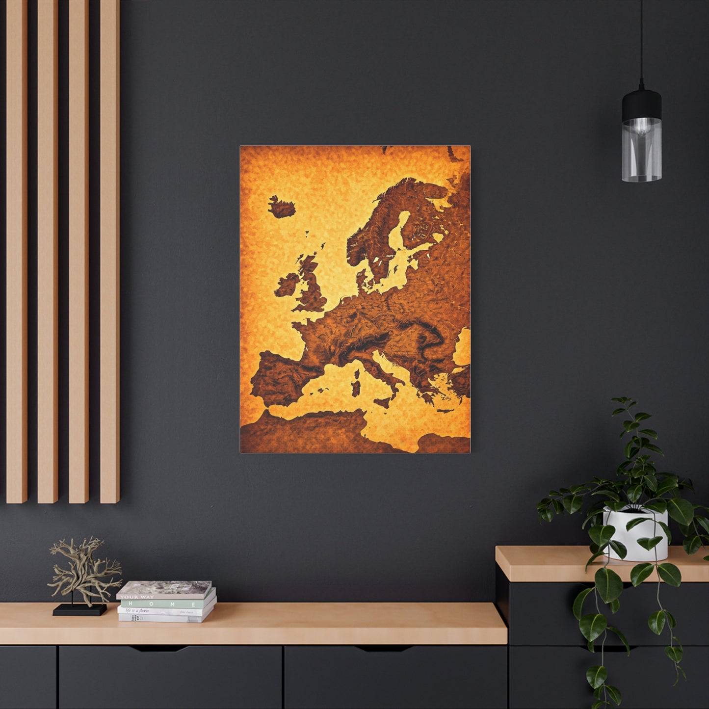 Classic World Scroll Map Wall Art & Canvas Prints
