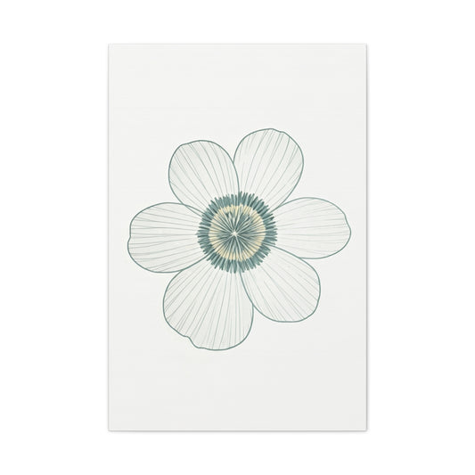 Minimal Line Floral Sketch Wall Art & Canvas Prints