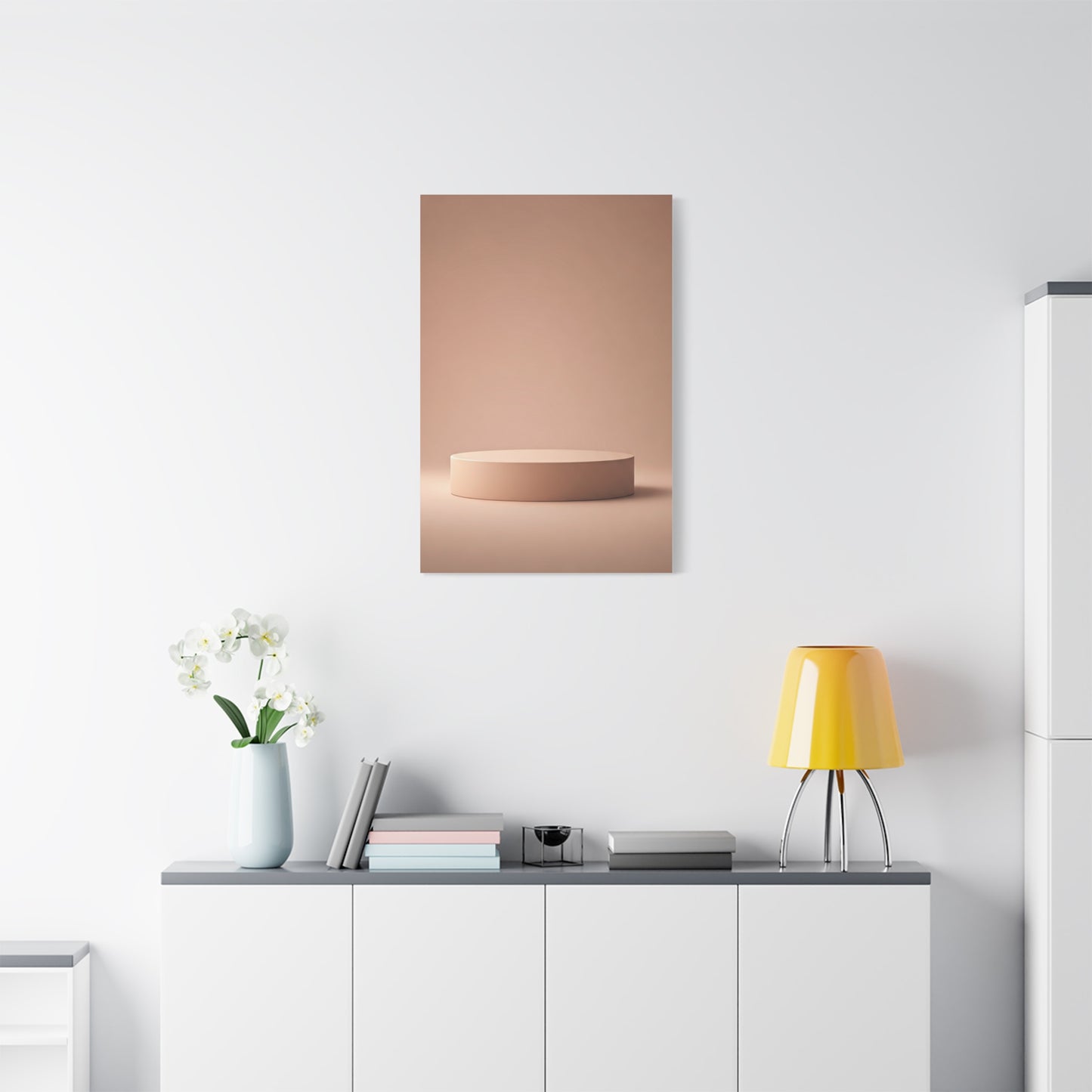 Soft Round Pedestal Minimal Display Wall Art & Canvas Prints