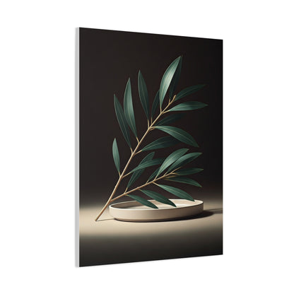 Minimal Olive Branch Botanical Wall Art & Canvas Prints