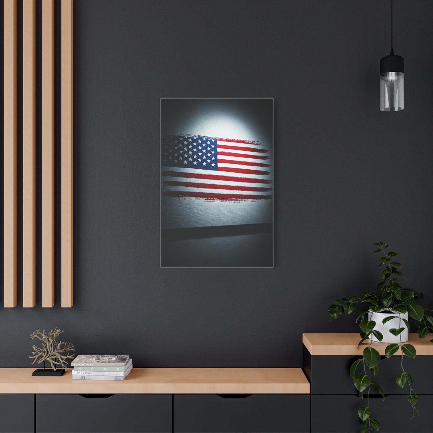 Modern Framed Stars and Stripes Wall Art & Canvas Prints