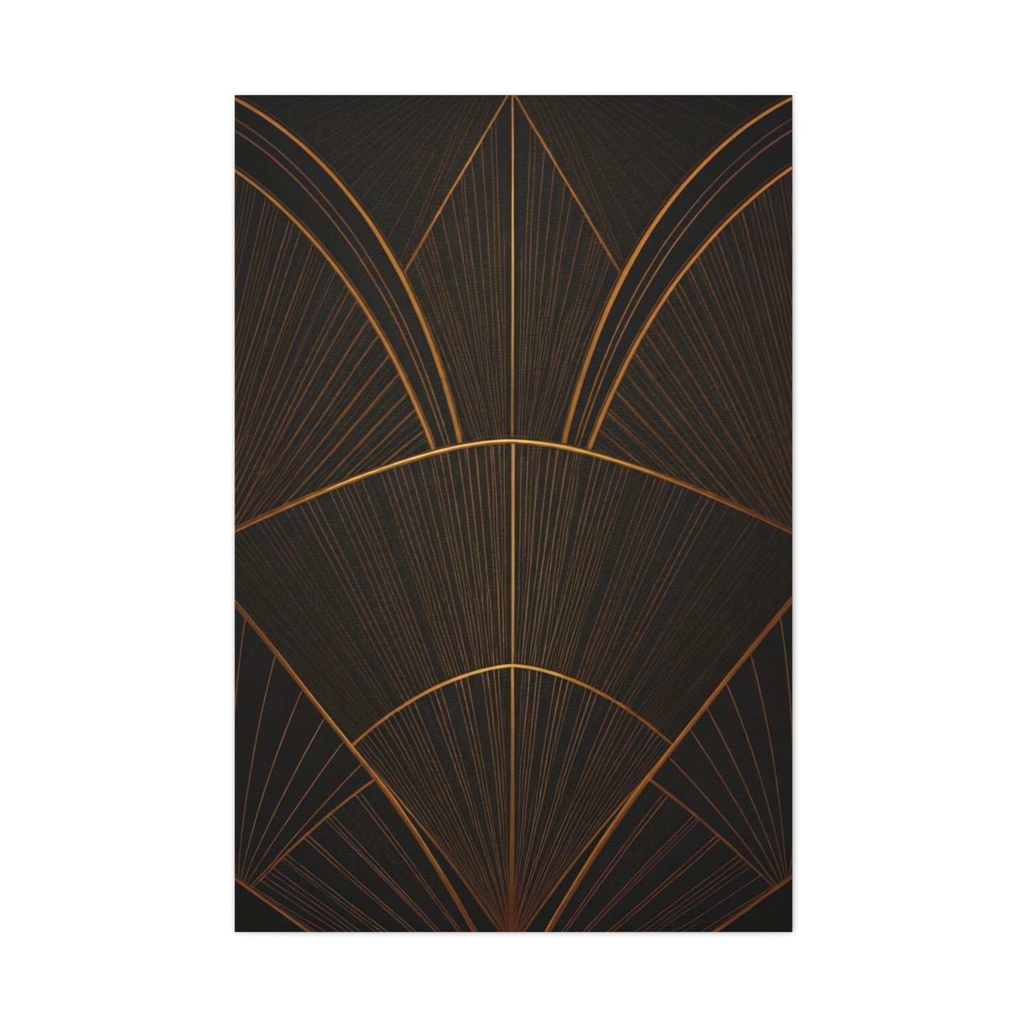 Minimal Gold Fan Geometry Wall Art & Canvas Prints