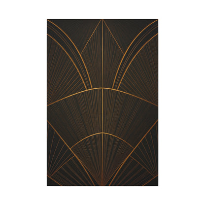 Minimal Gold Fan Geometry Wall Art & Canvas Prints