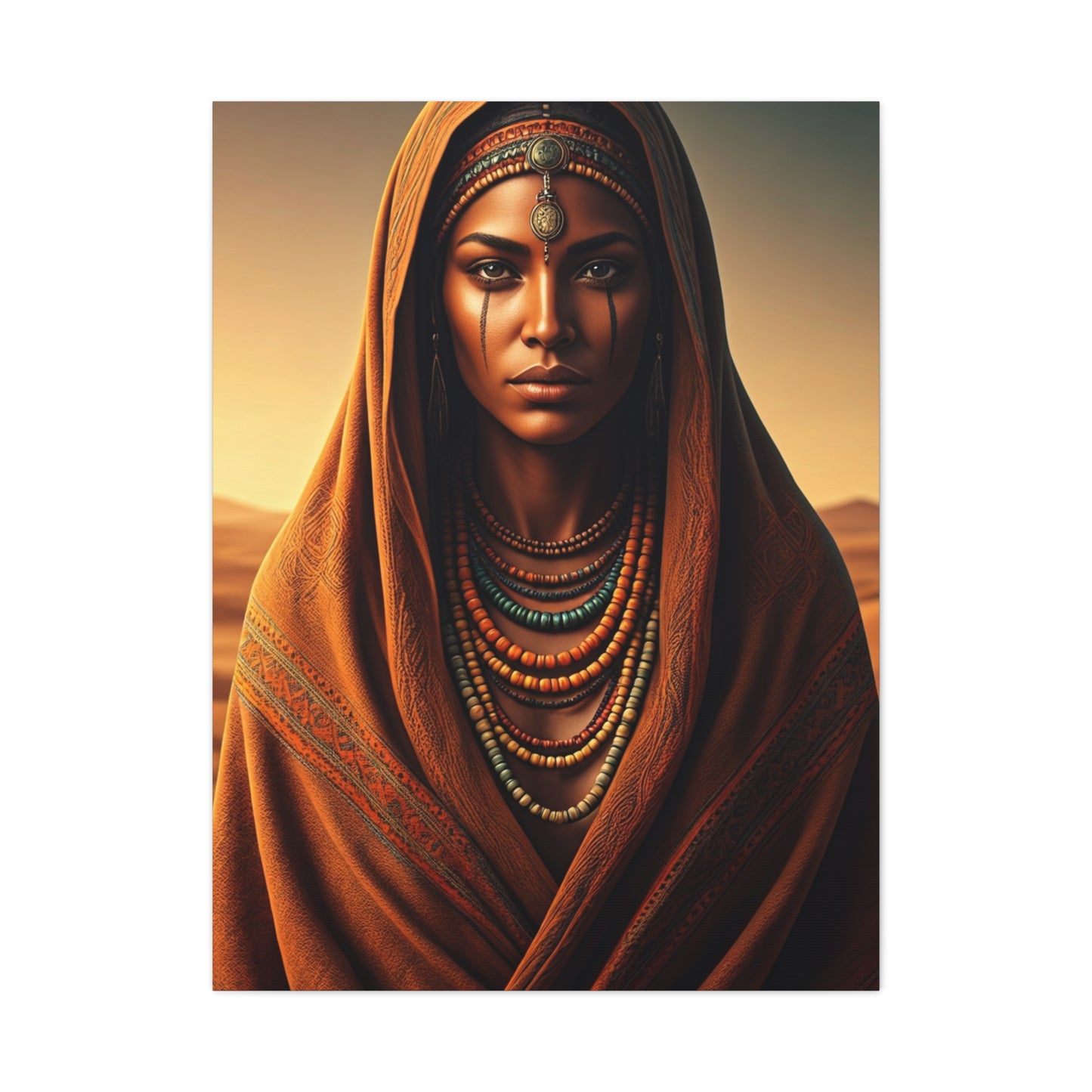 Bohemian Tribal Woman Portrait Wall Art & Canvas Prints