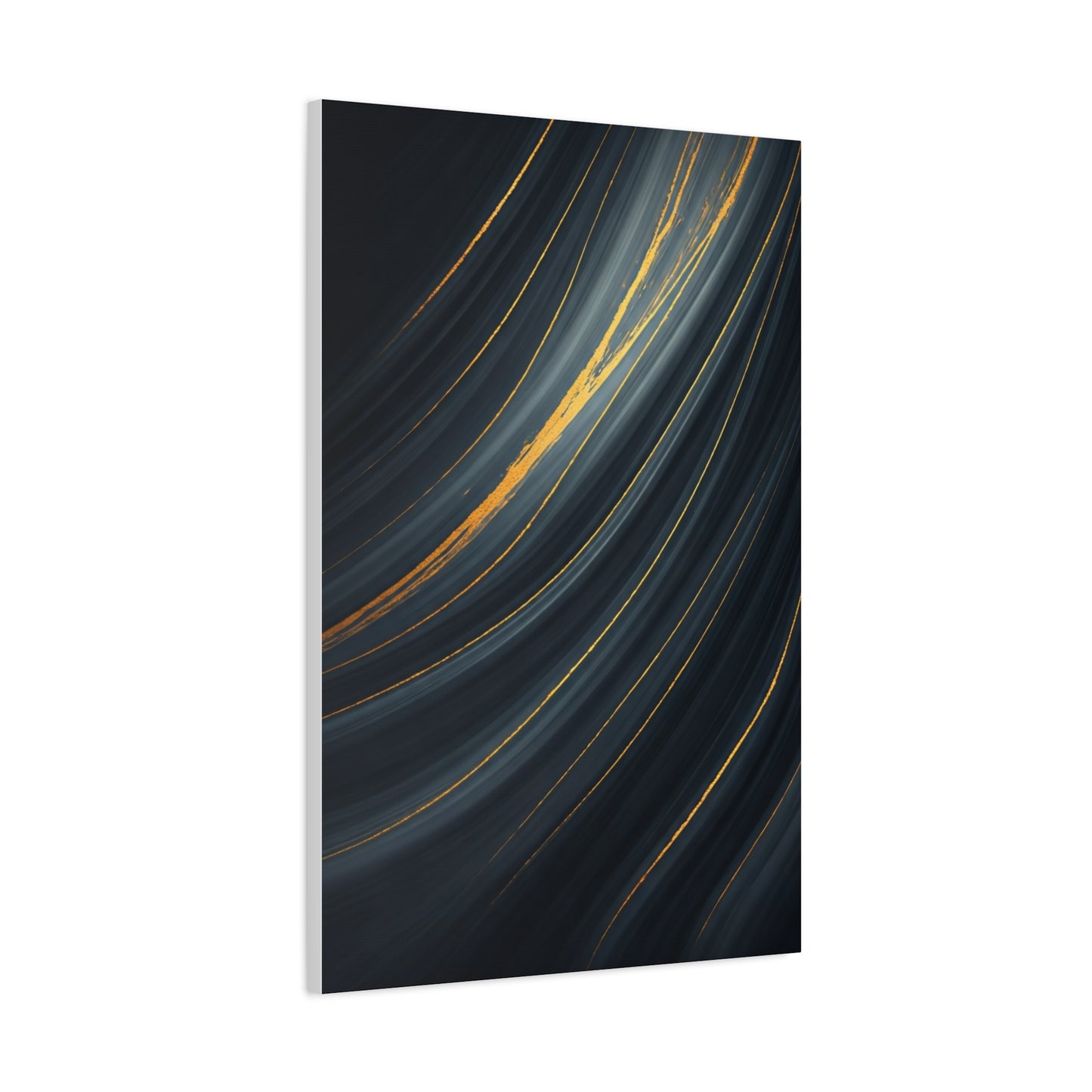 Flowing Gold Curve Abstract Wall Art & Canvas Prints