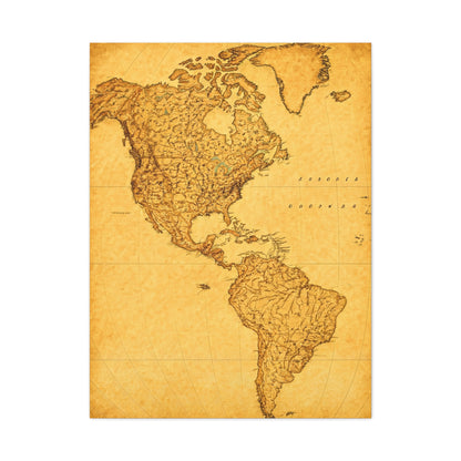 Decorative Double Hemisphere World Map Wall Art & Canvas Prints