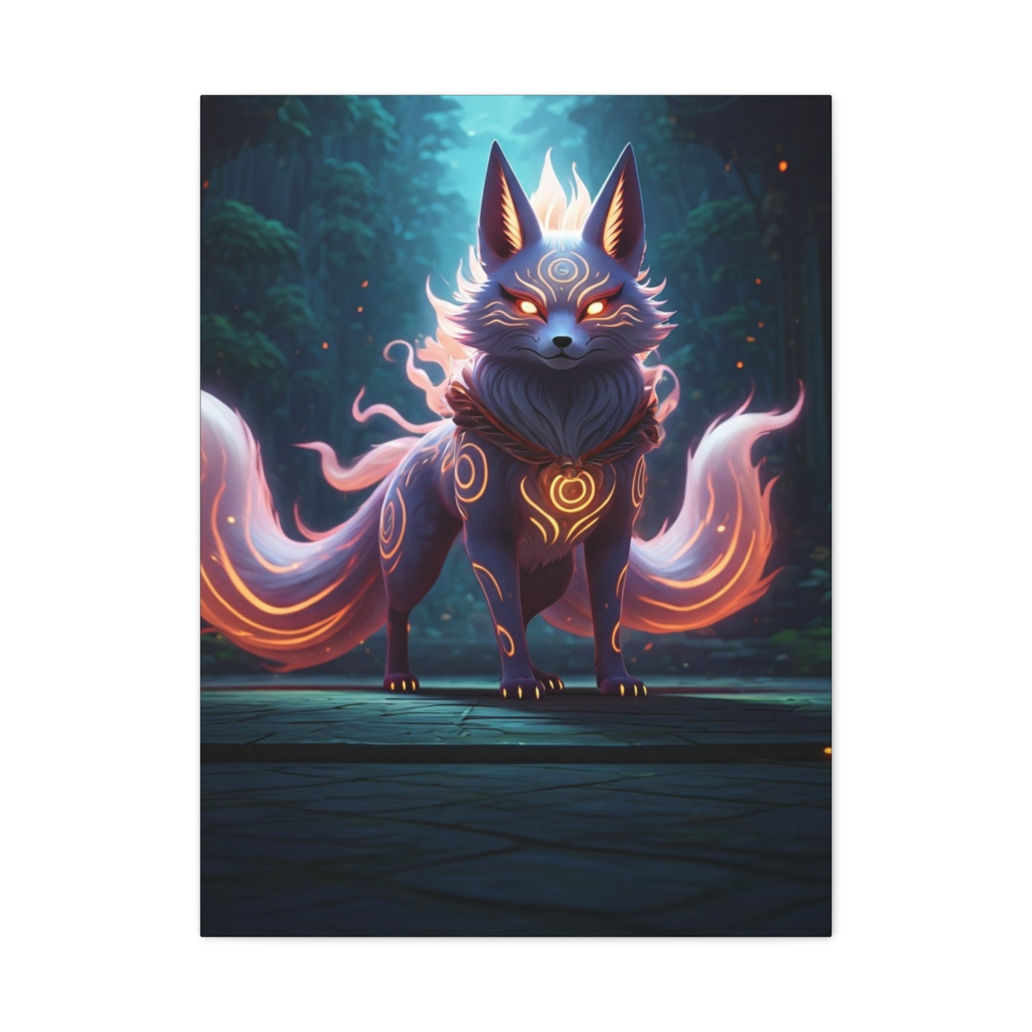 Celestial Kitsune Guardian Wall Art & Canvas Prints