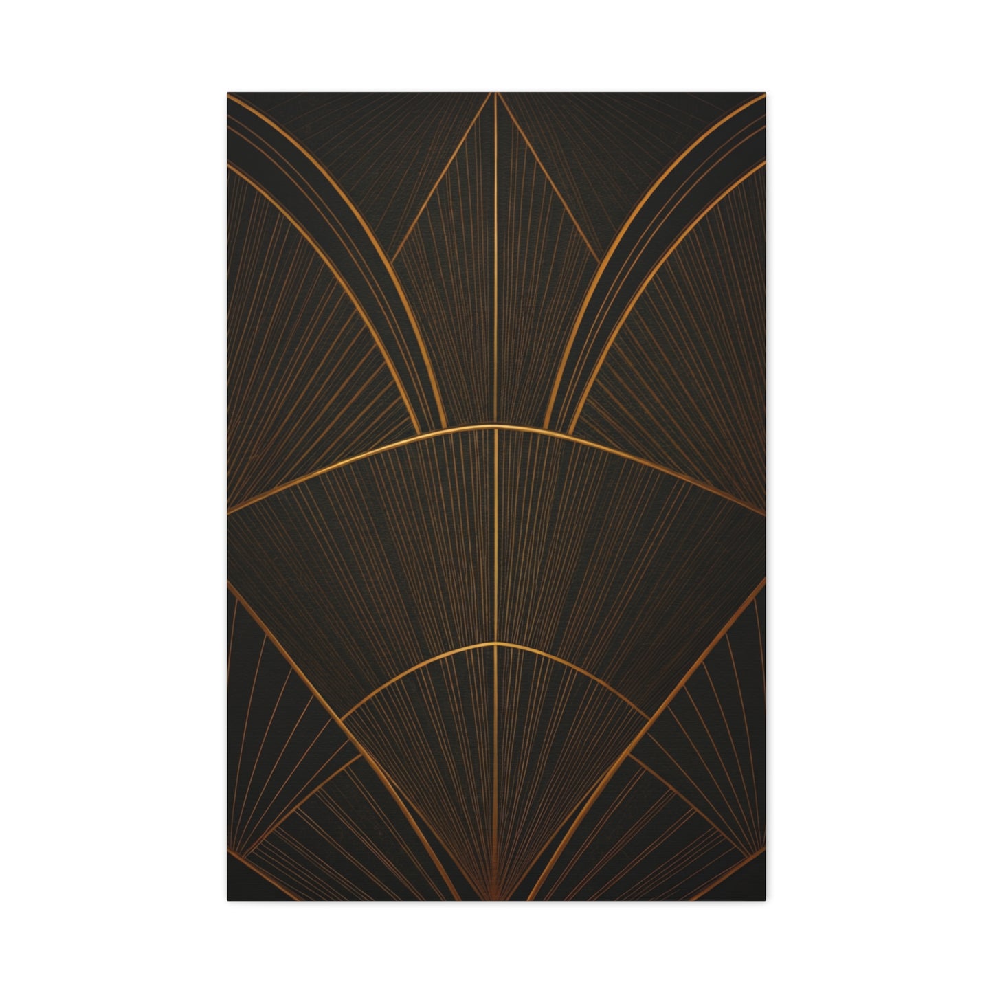 Minimal Gold Fan Geometry Wall Art & Canvas Prints