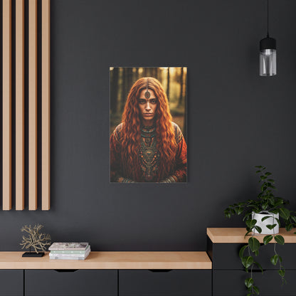 Forest Oracle with Copper Hair – Wall Art & Canvas Prints