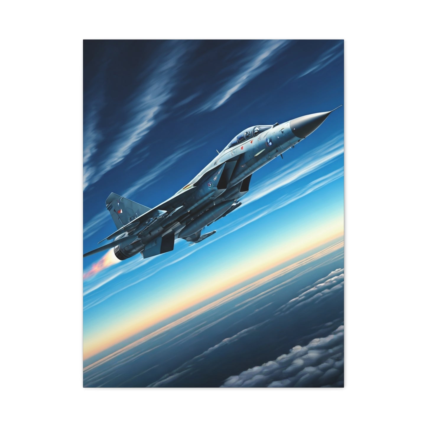 High-Speed Fighter Jet Sky Flight Wall Art & Canvas Prints