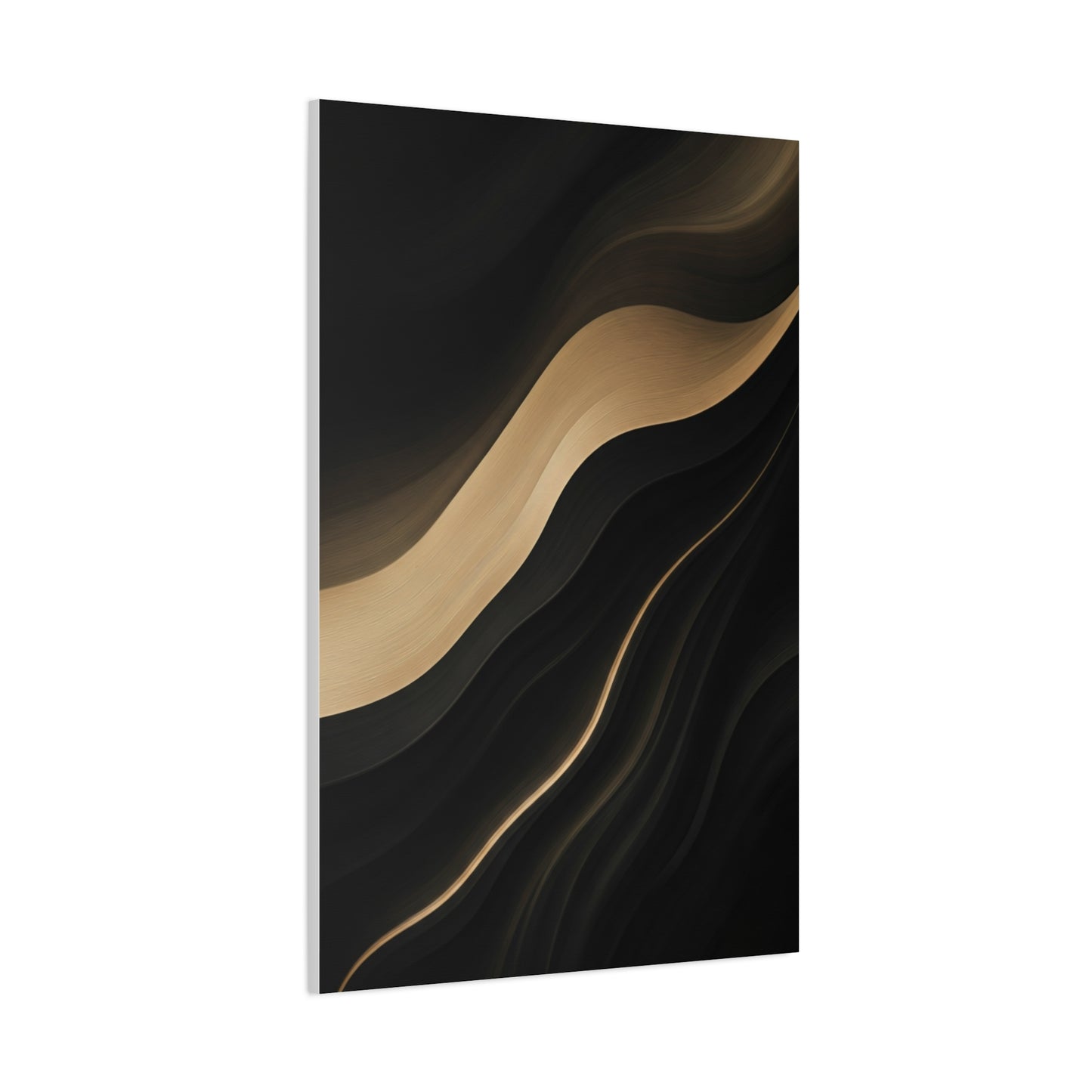 Golden Flow Abstract Wave Wall Art & Canvas Prints