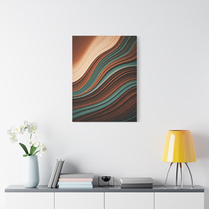 Earthtone Flow Harmony Abstract Wall Art & Canvas Prints
