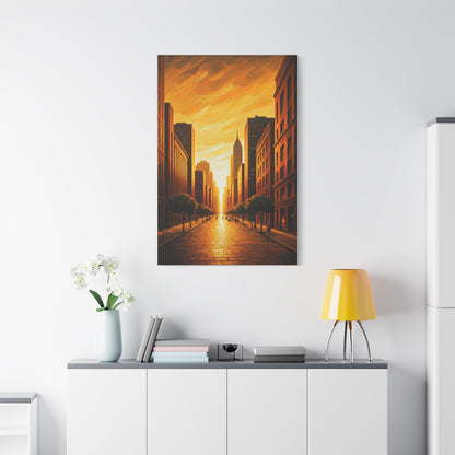 Golden Avenue at Dusk Wall Art & Canvas Prints
