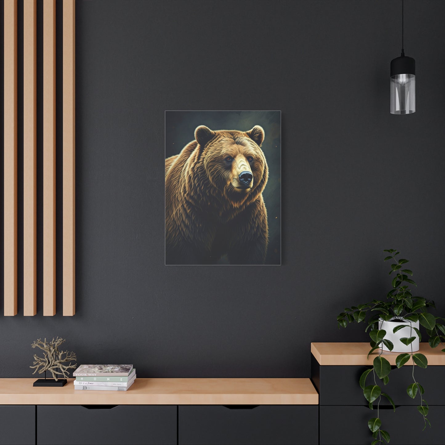Dramatic Wilderness Grizzly Canvas Wall Art & Canvas Prints