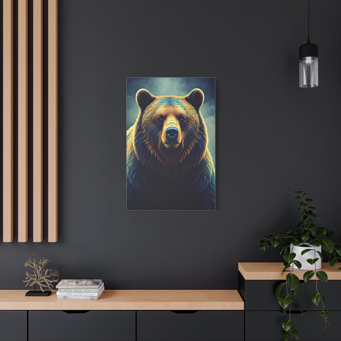 Golden Light Grizzly Face Wall Art & Canvas Prints