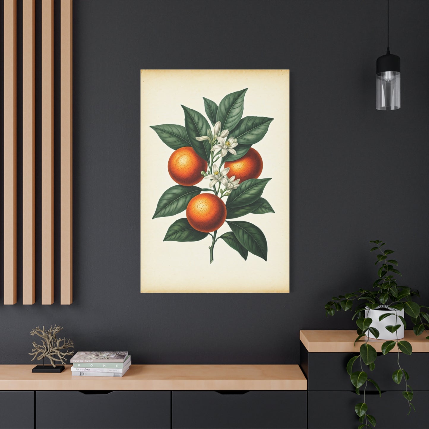 Oranges and Blossoms Illustration Wall Art & Canvas Prints