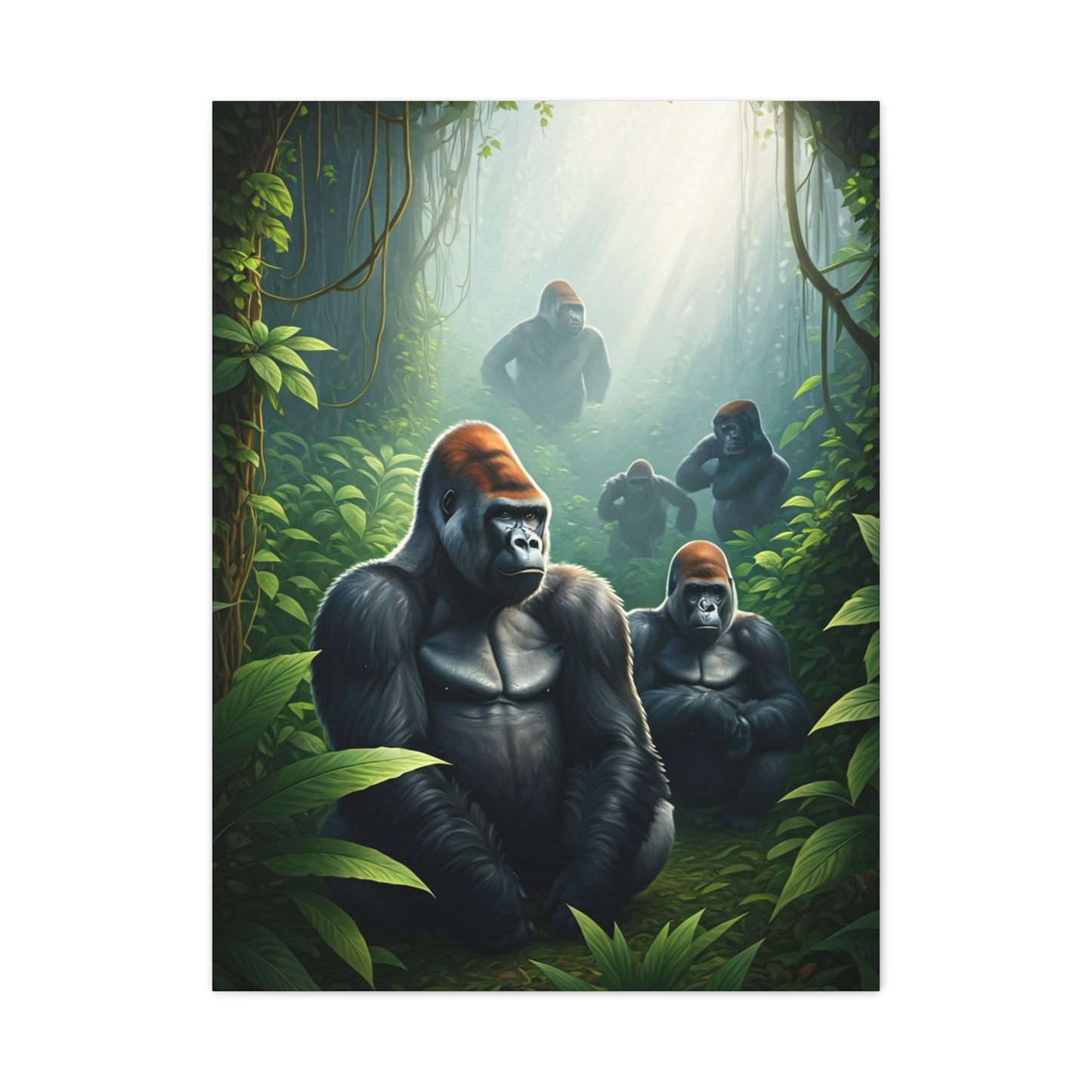 Jungle Guardians Gorilla Family Wall Art & Canvas Prints