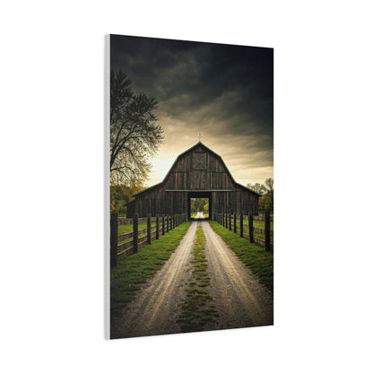 Symmetrical Drive-Through Barn Wall Art & Canvas Prints