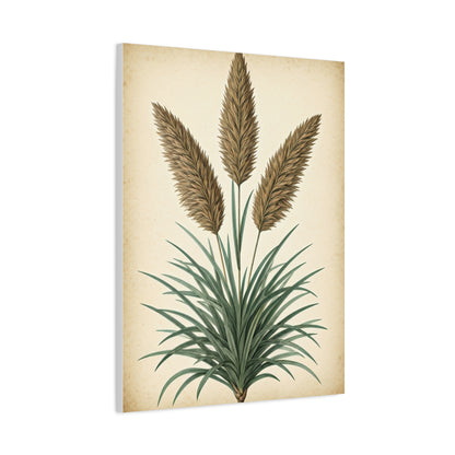 Wild Grass and Seed Heads Illustration Wall Art & Canvas Prints
