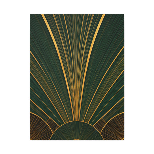 Emerald Deco Fanburst Wall Art & Canvas Prints