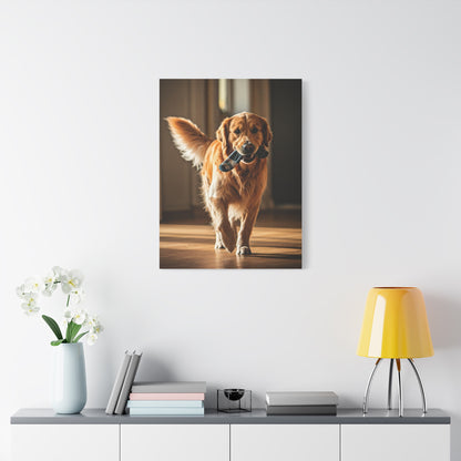 Golden Fetch Joy Wall Art & Canvas Print