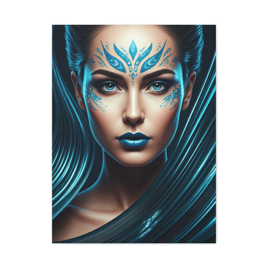 Mythic Blue Empress Portrait Wall Art & Canvas Prints