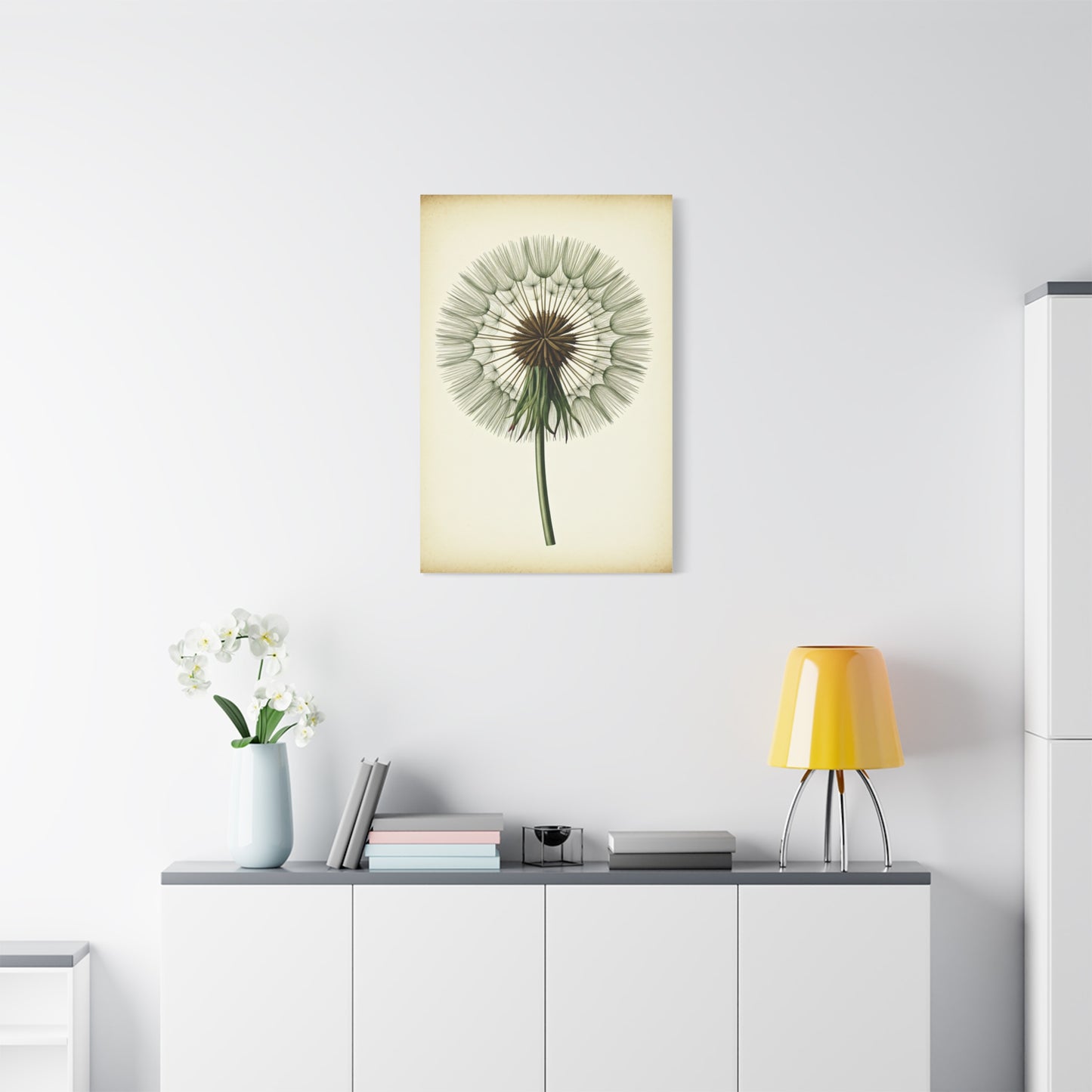 Dandelion Seed Head Illustration Wall Art & Canvas Prints