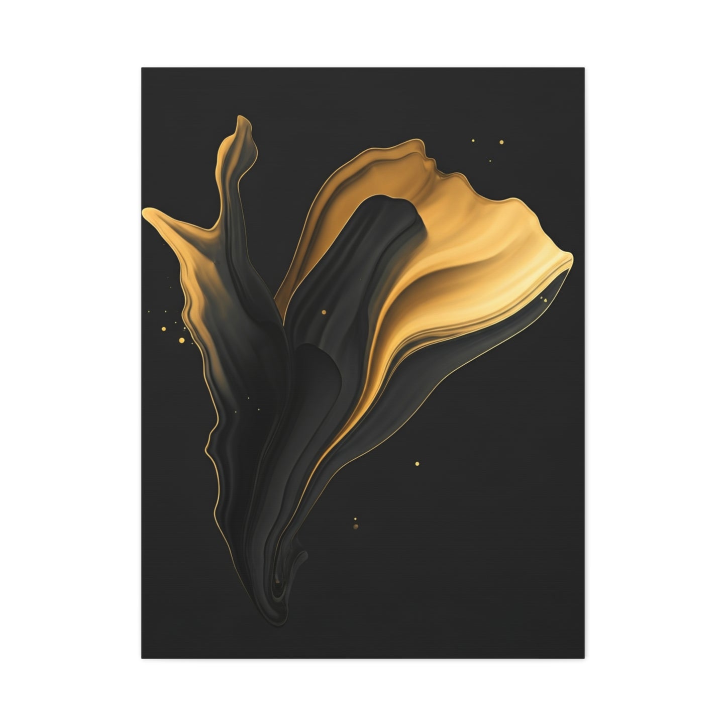 Golden Flow Abstract Form Wall Art & Canvas Prints