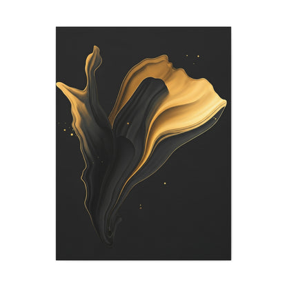 Golden Flow Abstract Form Wall Art & Canvas Prints