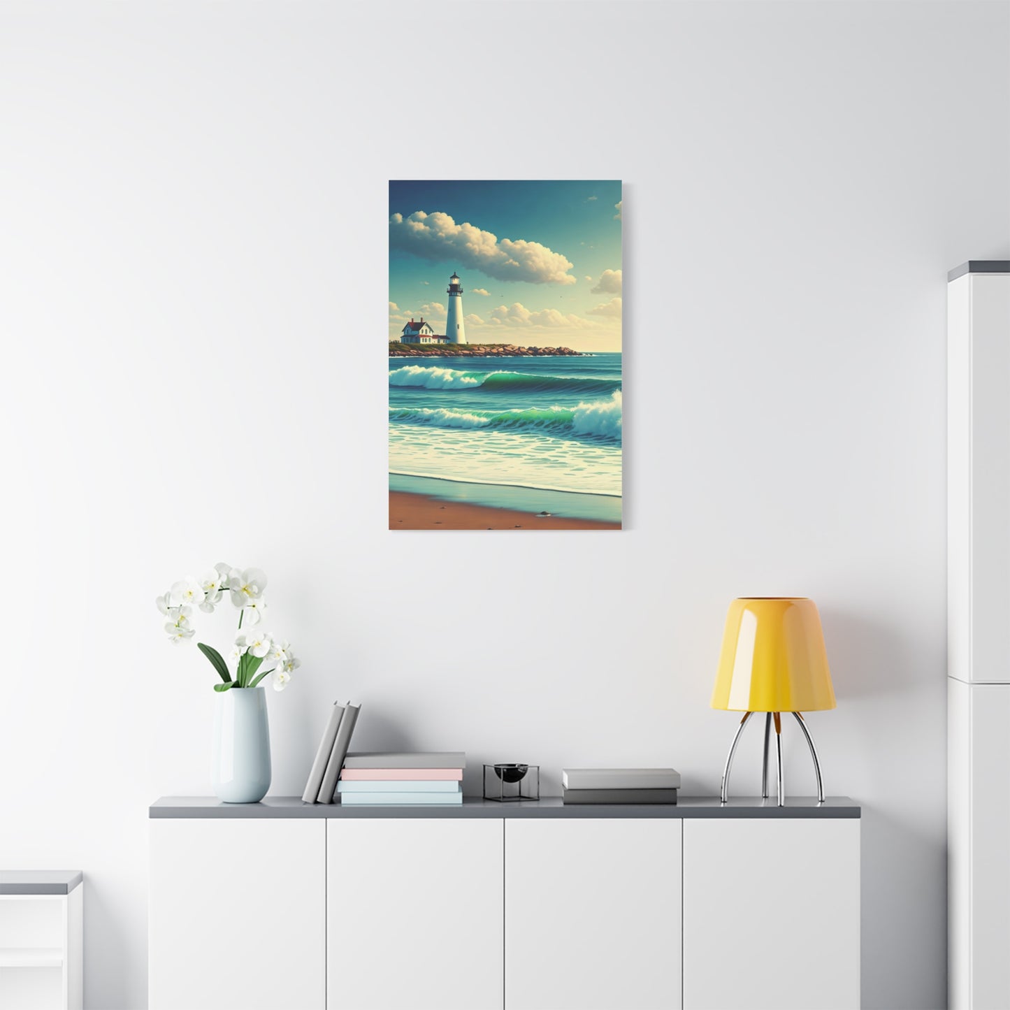 Lighthouse Waves Serenity Wall Art & Canvas Prints
