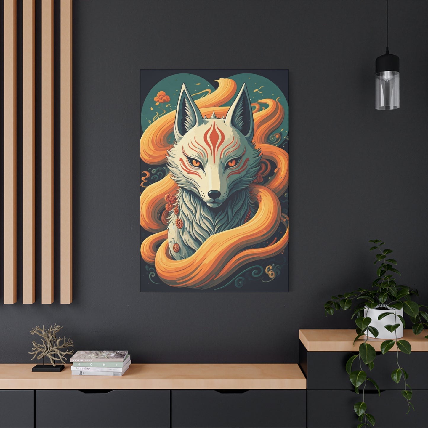 Sacred Kitsune Guardian Wall Art & Canvas Prints