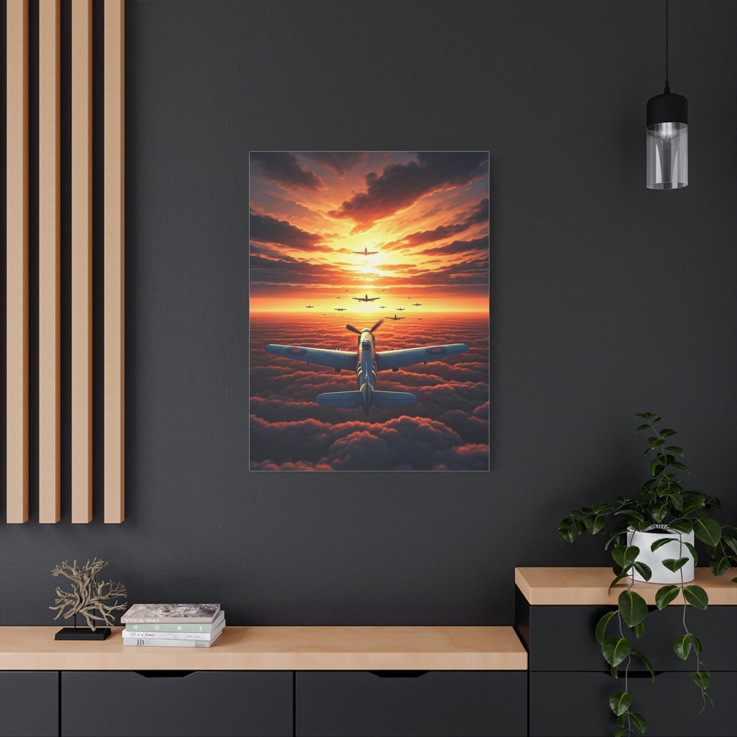 Sunset Flight Above the Clouds Wall Art & Canvas Prints