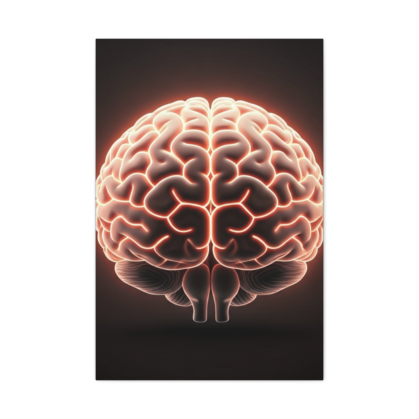 Illuminated Human Brain Wall Art & Canvas Prints