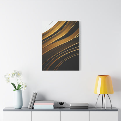 Golden Wave Abstract Wall Art & Canvas Prints