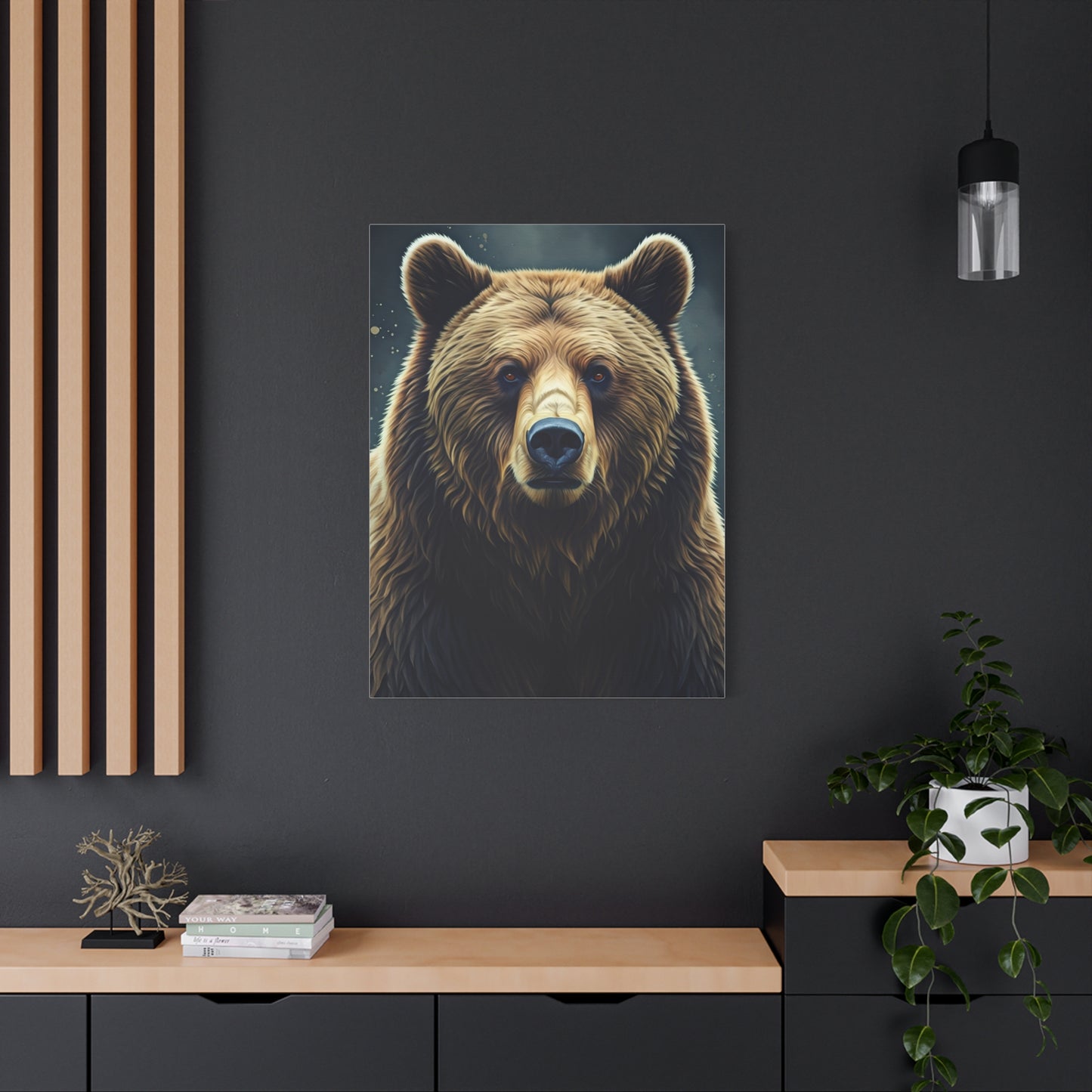Geometric Style Brown Bear Wall Art & Canvas Prints