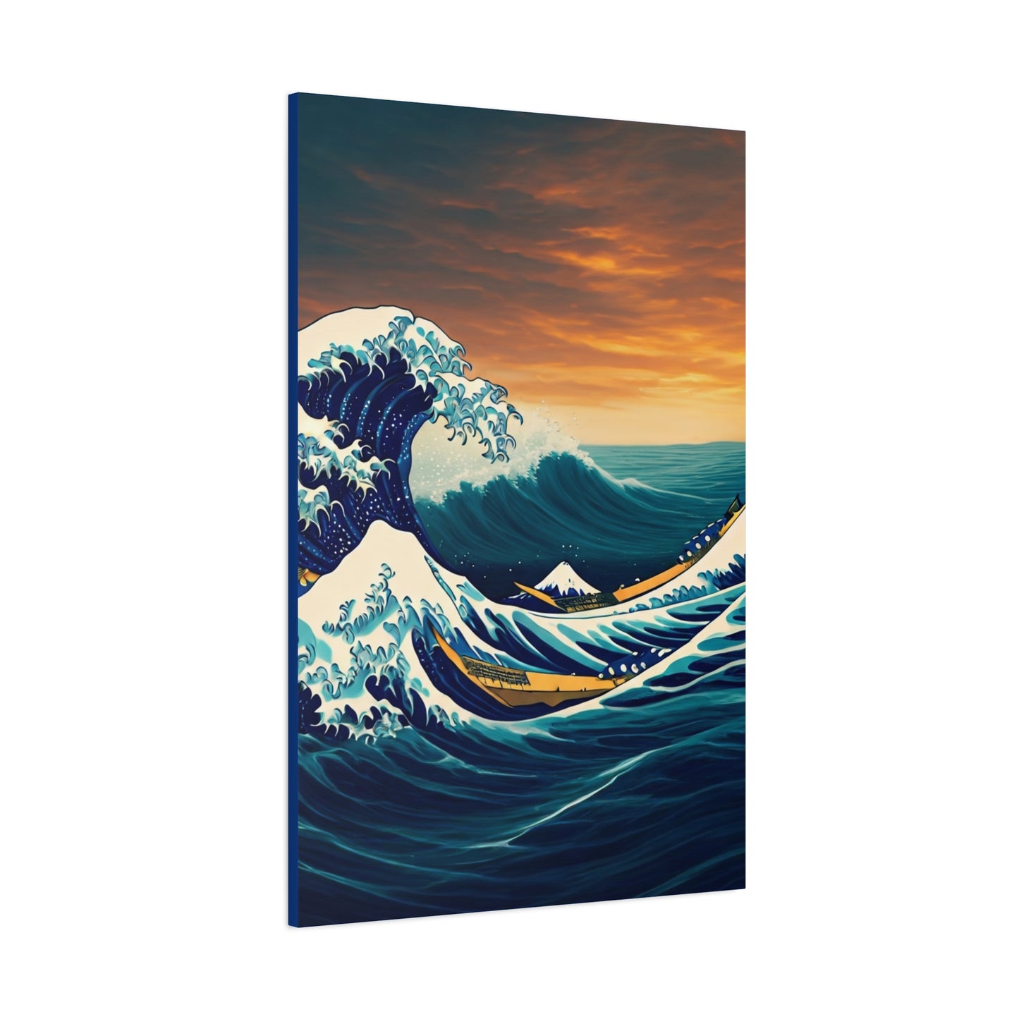 Crimson Horizon Wave Wall Art & Canvas Prints