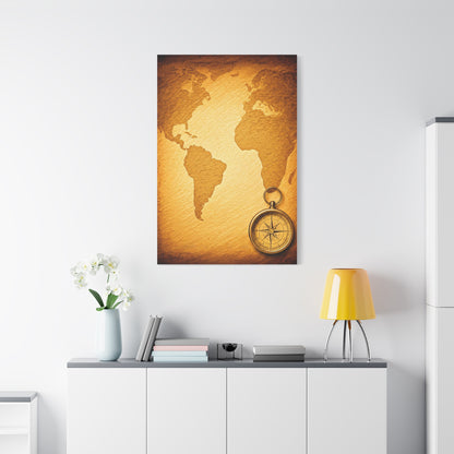 Compass Adventure World Map Wall Art & Canvas Prints