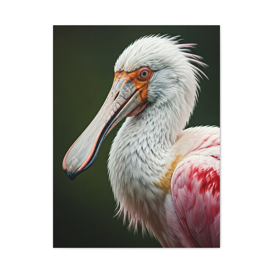 Elegant Pink Pelican Portrait Wall Art & Canvas Prints