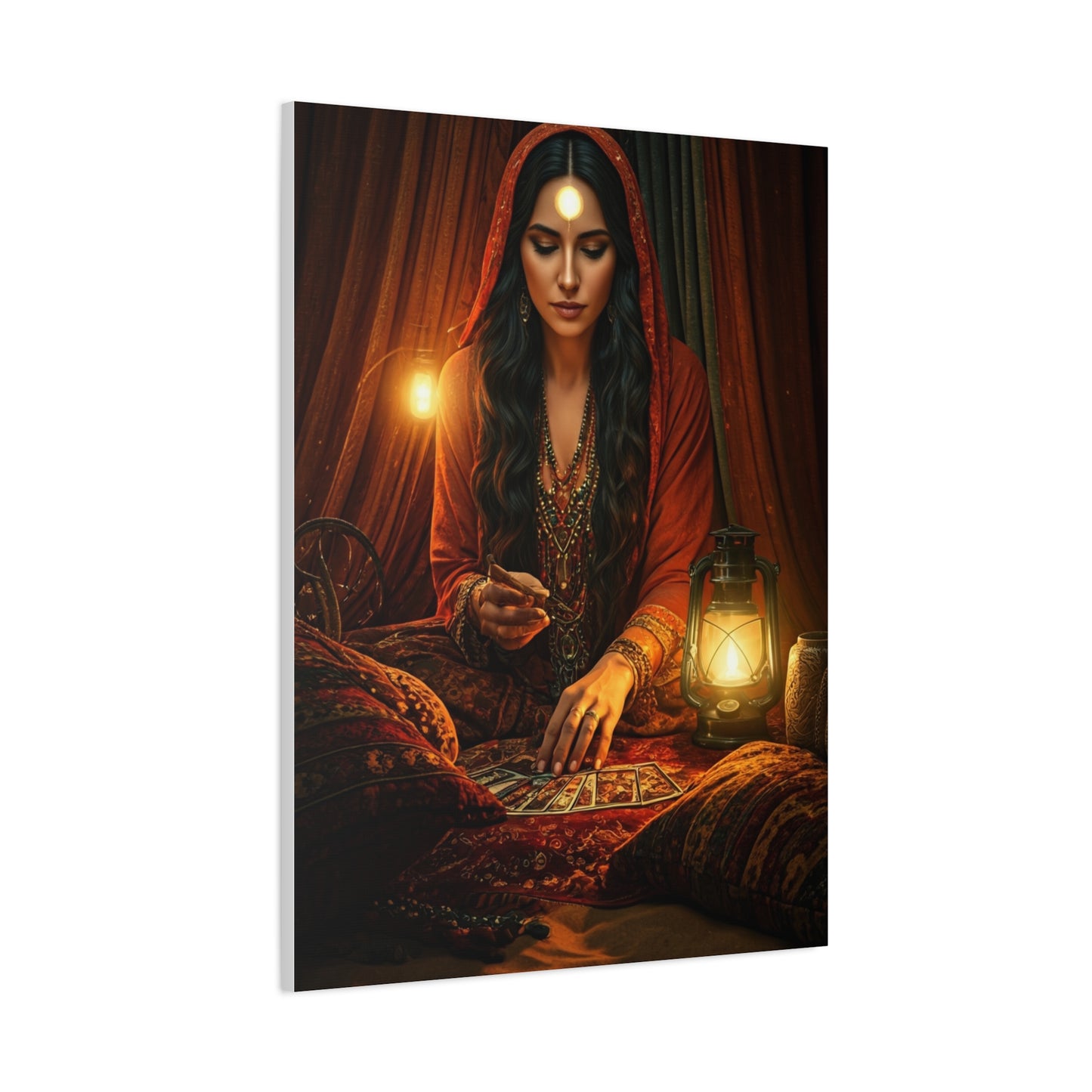 Bohemian Tarot Reader by Lantern Light Wall Art & Canvas Prints