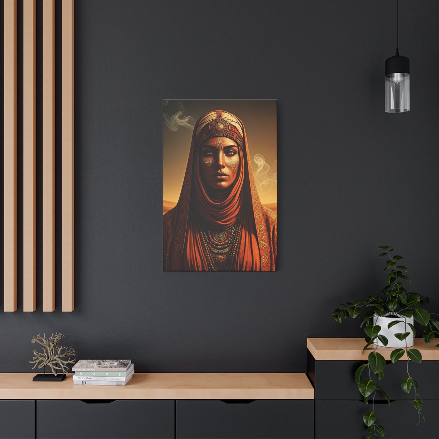 Desert Oracle with Sacred Symbols Wall Art & Canvas Prints