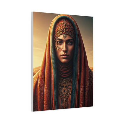 Desert Veil Woman Portrait Wall Art & Canvas Prints